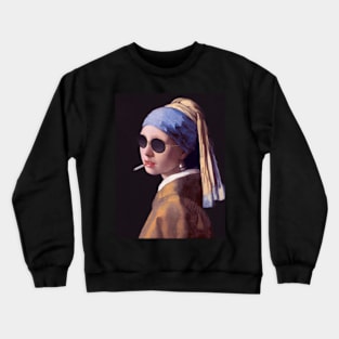 Girl with the pearl shades Crewneck Sweatshirt